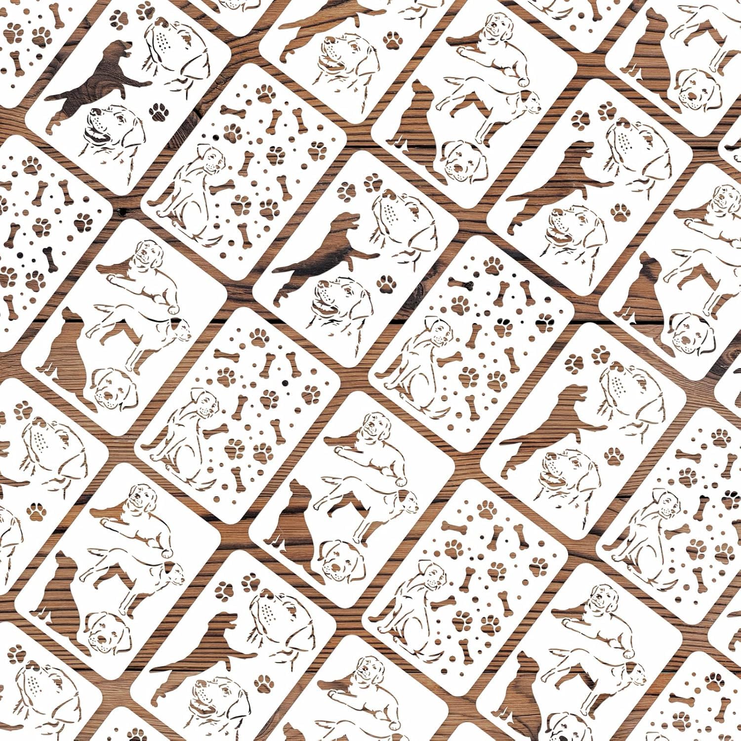 animal wall stencil labrador design