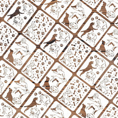 animal wall stencil labrador design