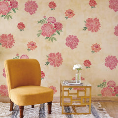floral wall art stencil DIY projects