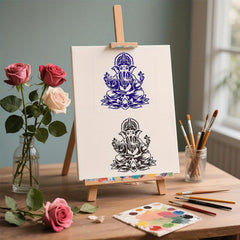 ganesha stencil for fabric painting