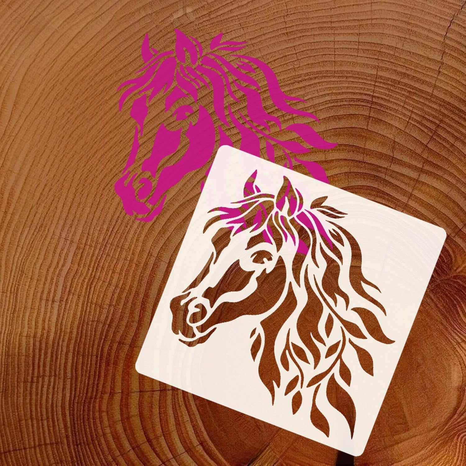 horse design stencil for home decor