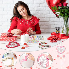 Cliths Heart Shape Dream Catcher Craft Kit DIY String Art