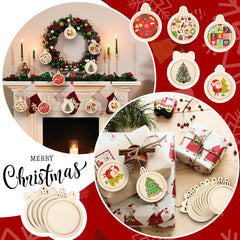 wooden Xmas tree decorations