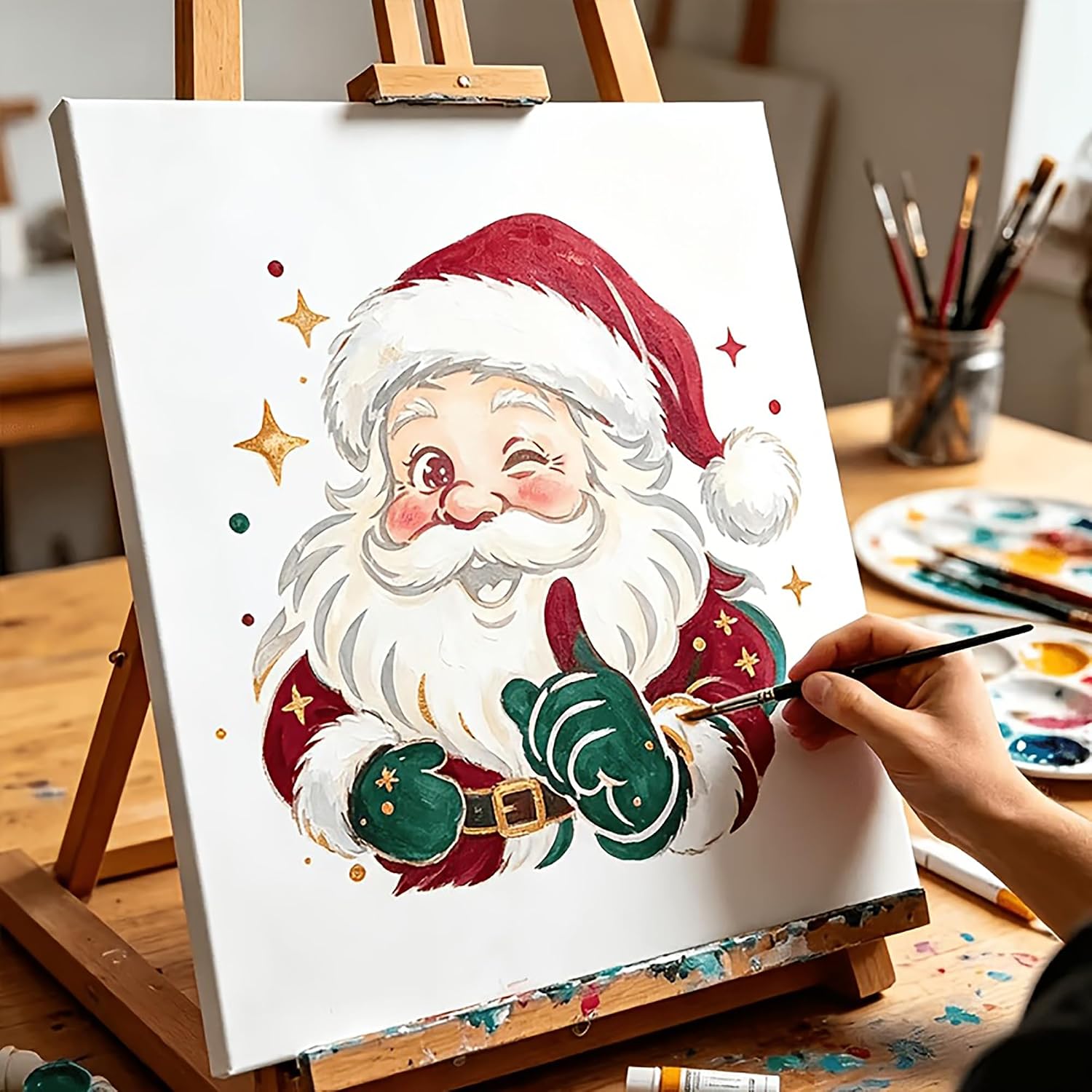 christmas santa stencil for wall painting