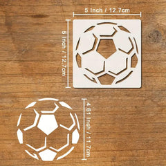 soccer stencil set 9 pieces