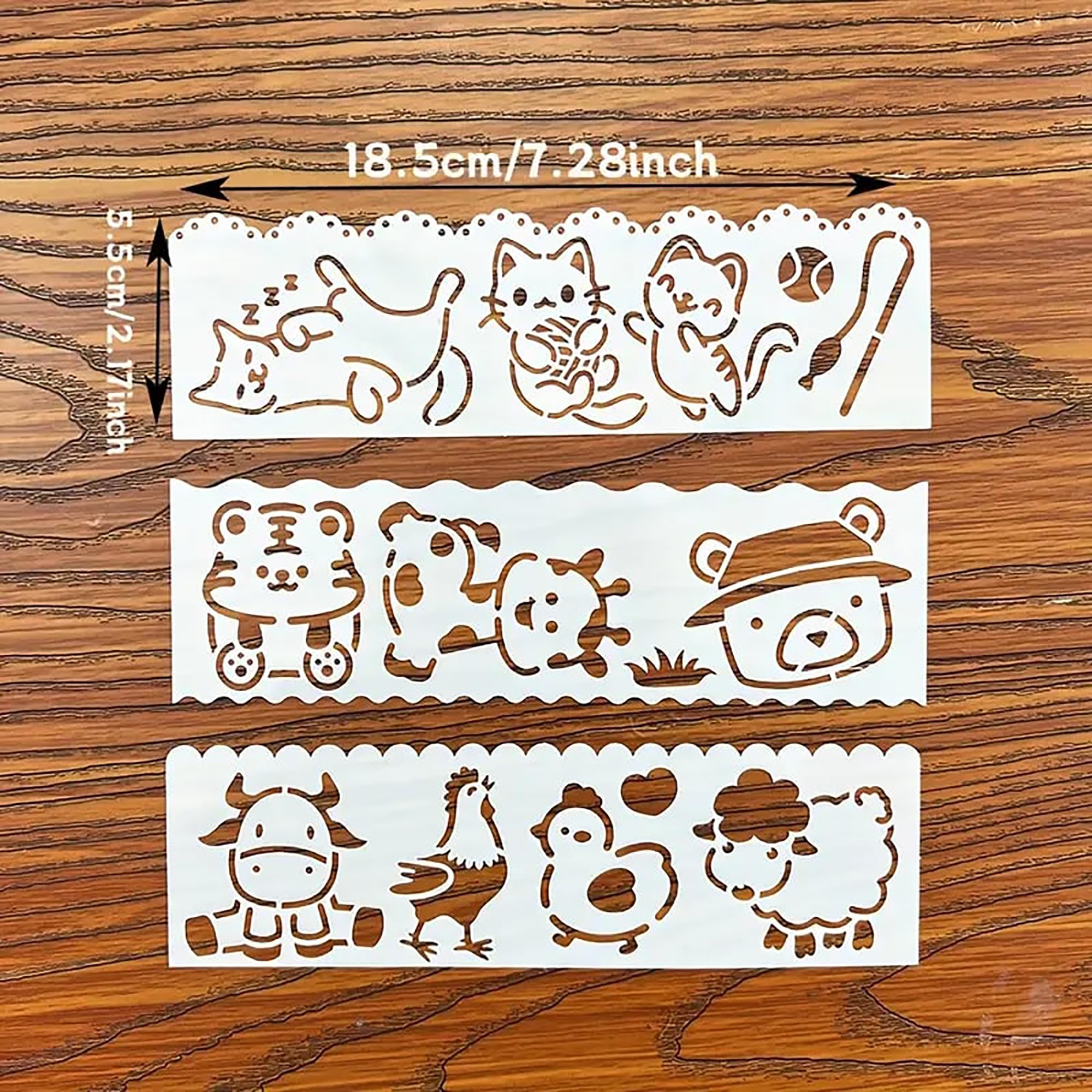 mini animal stencil set