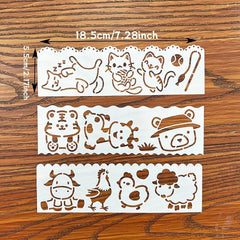 mini animal stencil set