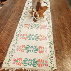 floral lace border stencil reusable