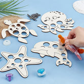 8 piece wooden measuring set