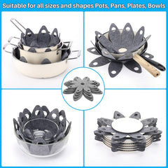 anti-scratch felt pan separators for stacking pots and pans