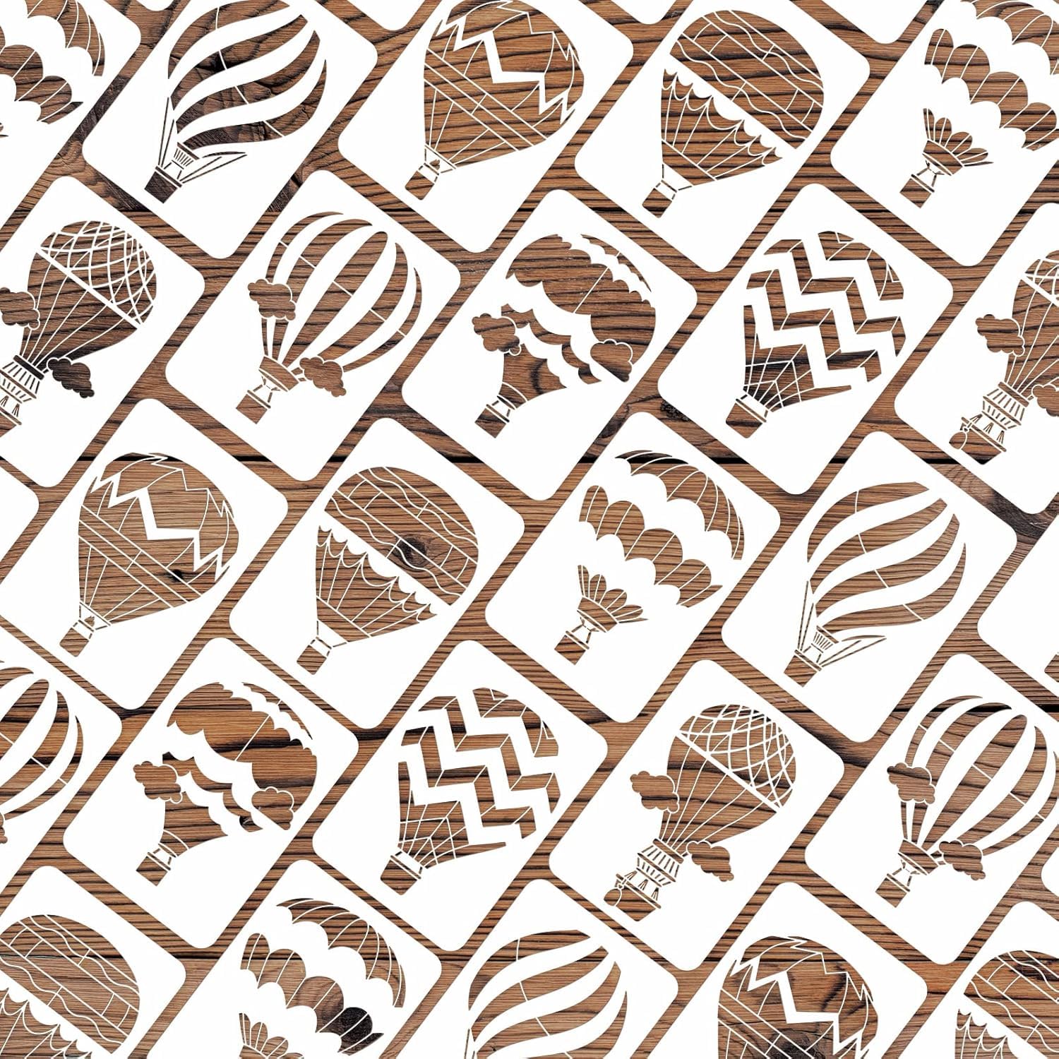 hot air balloon stencil for wood furniture