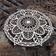 Cliths Floral Mandala Wall Hanging MDF Wooden Home Decor Woodland Flower Cutout MDF Ornament