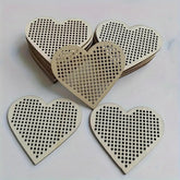 heart shaped cross stitch pendant for embroidery wooden craft blanks for diy art projects mdf heart shapes for painting and crafts