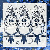 reusable cartoon bird painting stencil for diy crafts