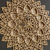 Cliths Multilayer Mandala Wall Clock Wooden Decorative Clock for Living Room MDF Home Decor & Unique Gift