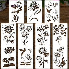flower stencil diy