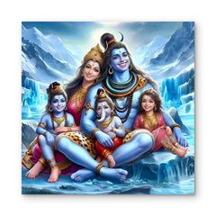 lord shiva family wall art