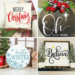 canvas christmas stencil designs