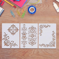 damask wall decor stencils