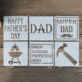 super dad stencil dad gifts super dad stencil set for father’s day diy father’s day gift bundle india fathers day gift for dad special reusable grill and tool stencils 5x5 inch husband protector hero wood sign template emotional father’s day craft kit for kids
