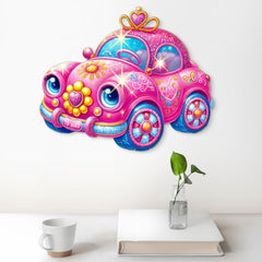 themed 3d mdf toy car cutouts for children's interior design