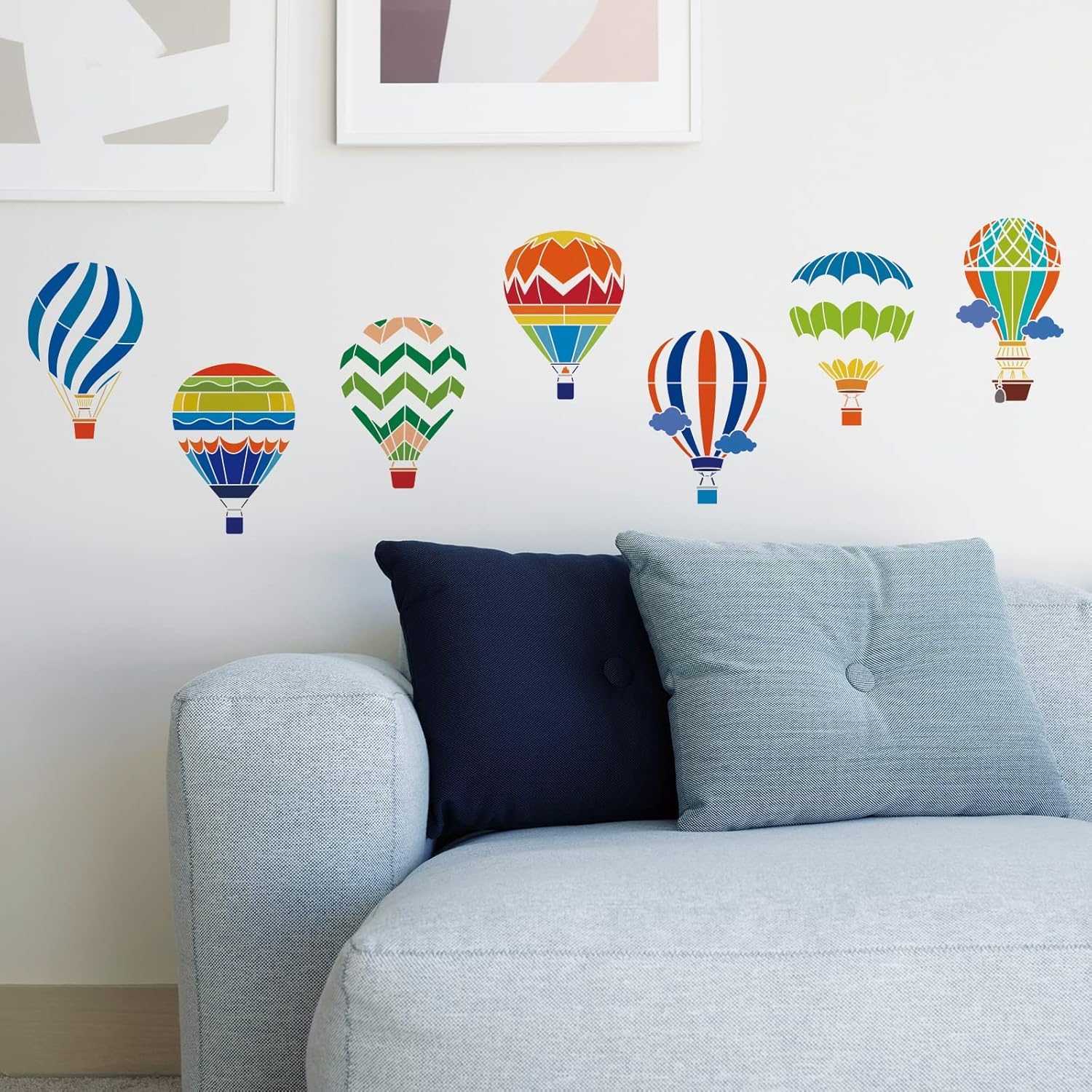 balloon wall art stencil DIY decor