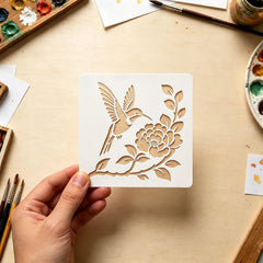 pet plastic bird floral stencil for painting