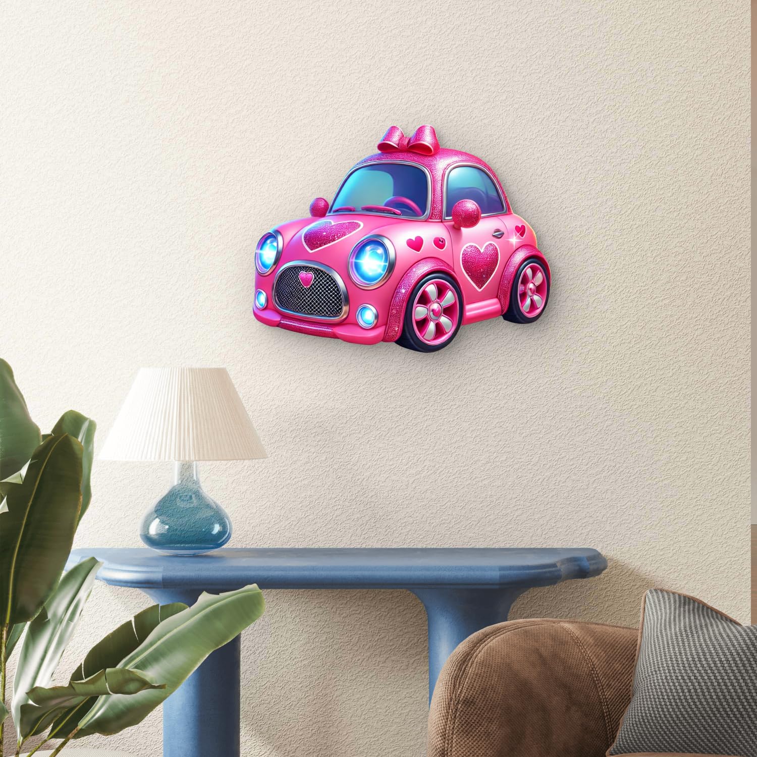 themed 3d mdf toy toon car cutouts for children's interior design