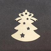 Cliths 10 Pack Wooden Tree Ornaments Paintable MDF Blanks for Easter Crafts DIY Holiday Decor & Gifts