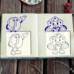 cute food face stencils