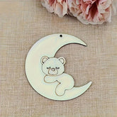 wooden bear moon hanging decorations diy wooden painting craft kit for kids mdf cutout shapes for holiday decor