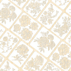 reusable flower wall stencil peony design