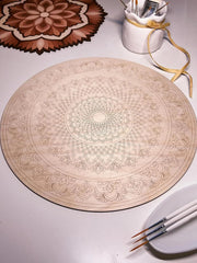 American Elm Laser Cut Mandala Board Ultra-Precise Art Therapy Panel MDF Results Adult Coloring & Painting