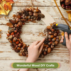 Whittlewud 6 Pcs Wooden Wreath Frames Unfinished MDF Floral Hoop Rings for DIY Wall Decor Crafting