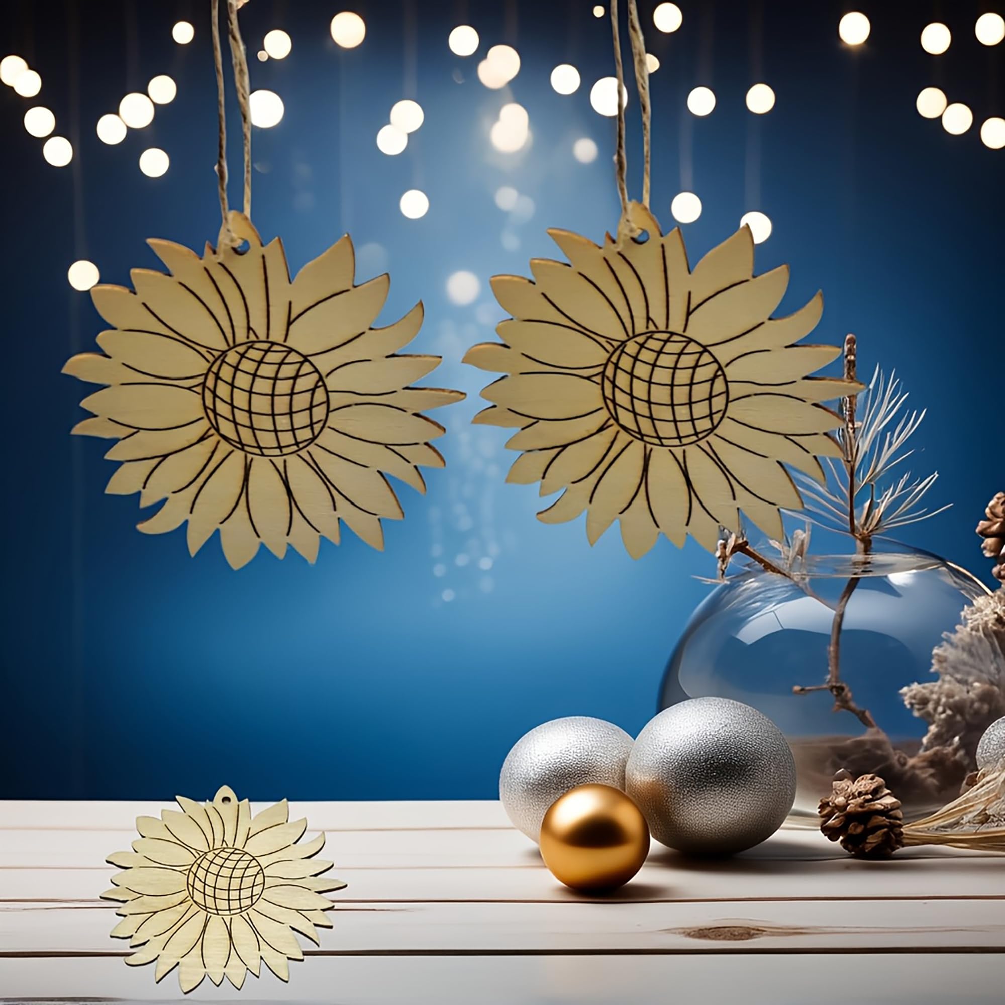 paintable wooden sunflower shapes