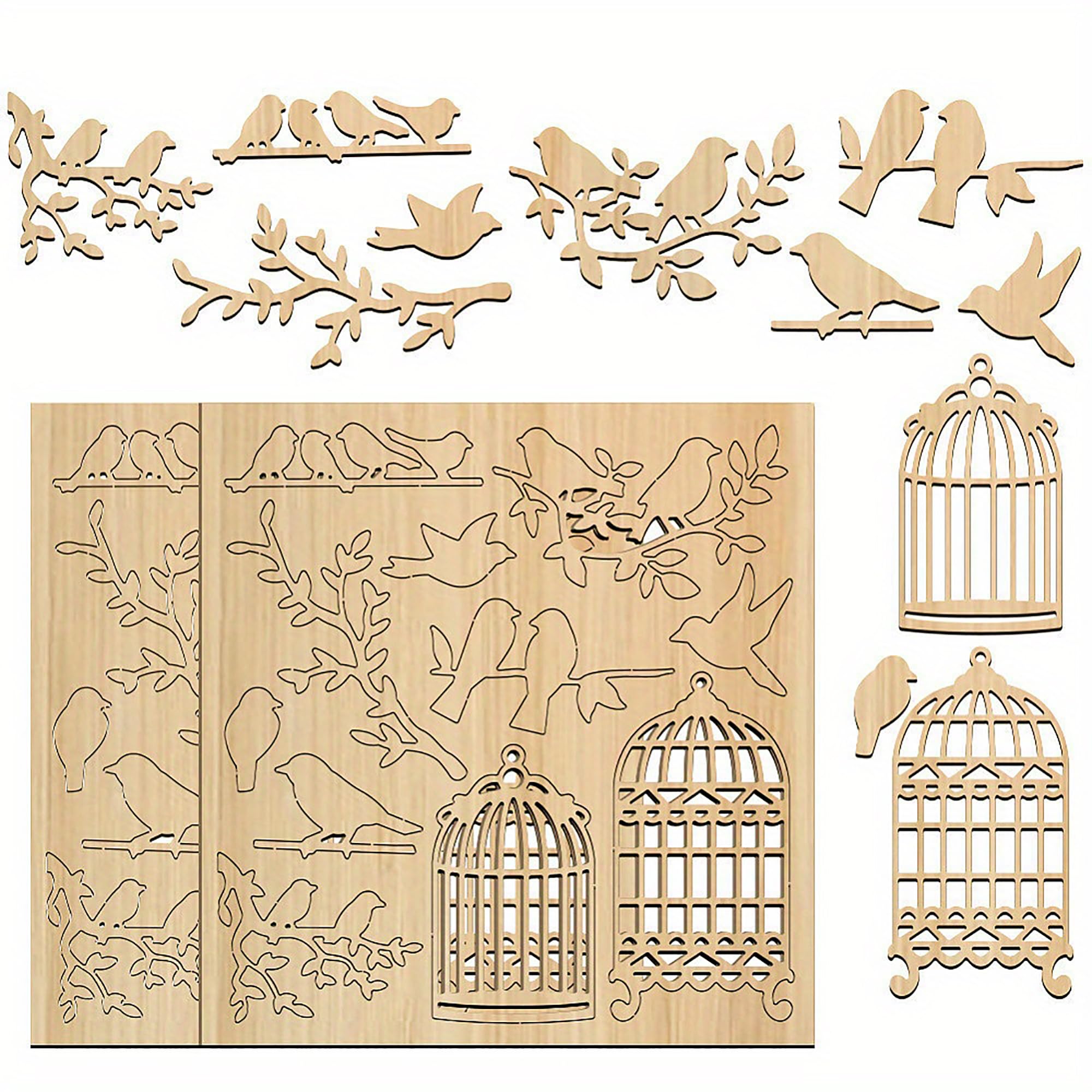 wood shaving bird boards for crafts