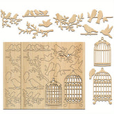 wood shaving bird boards for crafts