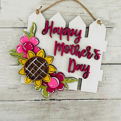 unfinished wooden "happy mothers day" paint kit for mom