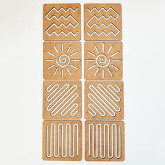 Creative play wood ruler and tangram activity kit