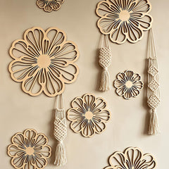 wooden floral cutout for handmade crafts