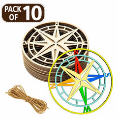 compass shape MDF craft base