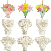 Set of floral designs in various styles on a white background