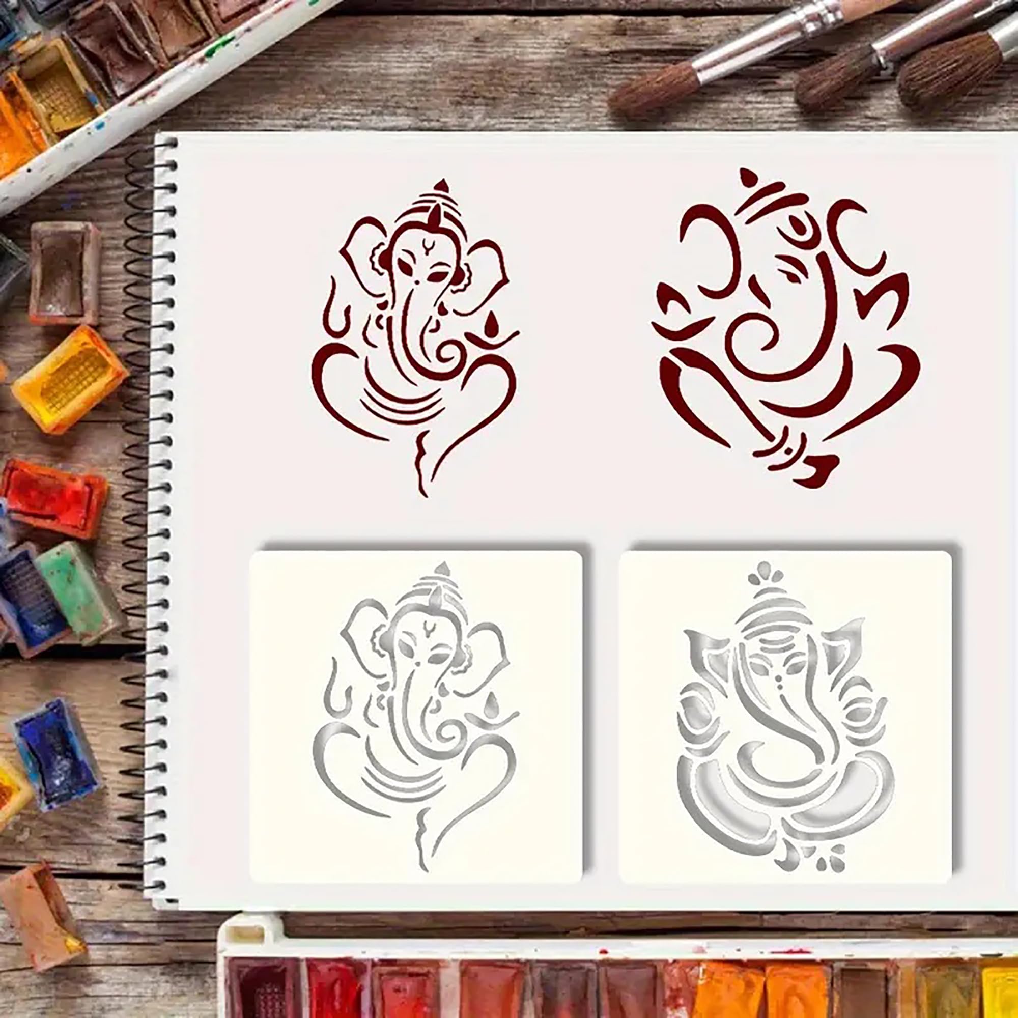 traditional diwali rangoli stencil kit for floor decoration