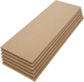 Stack of brown cardboard sheets on a white background