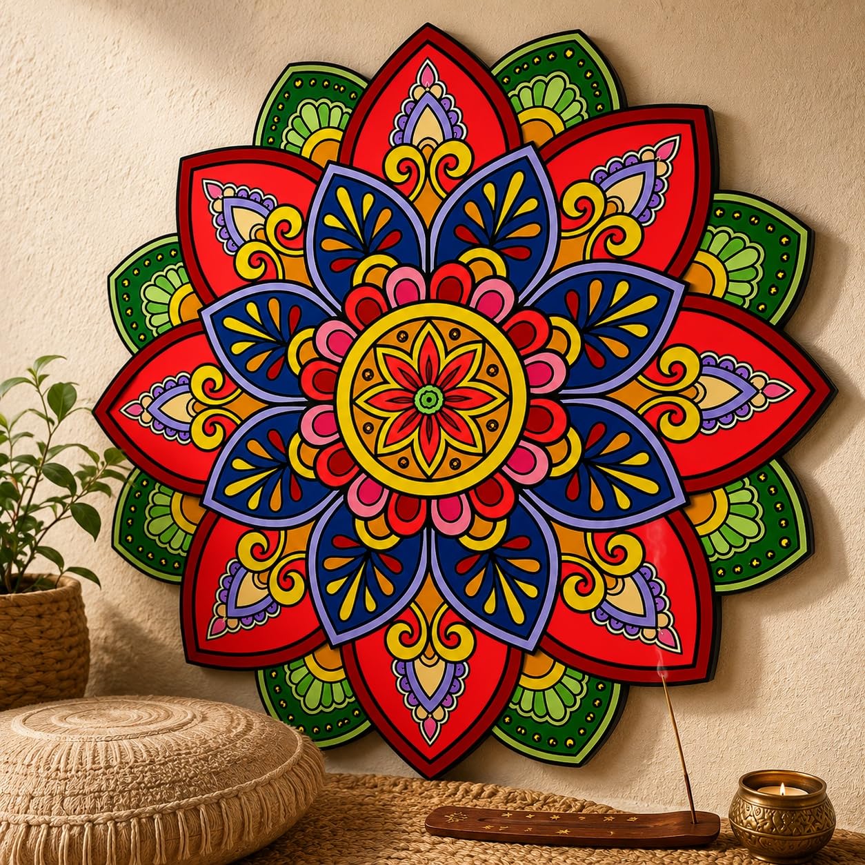 mandala flower wall art for home decor