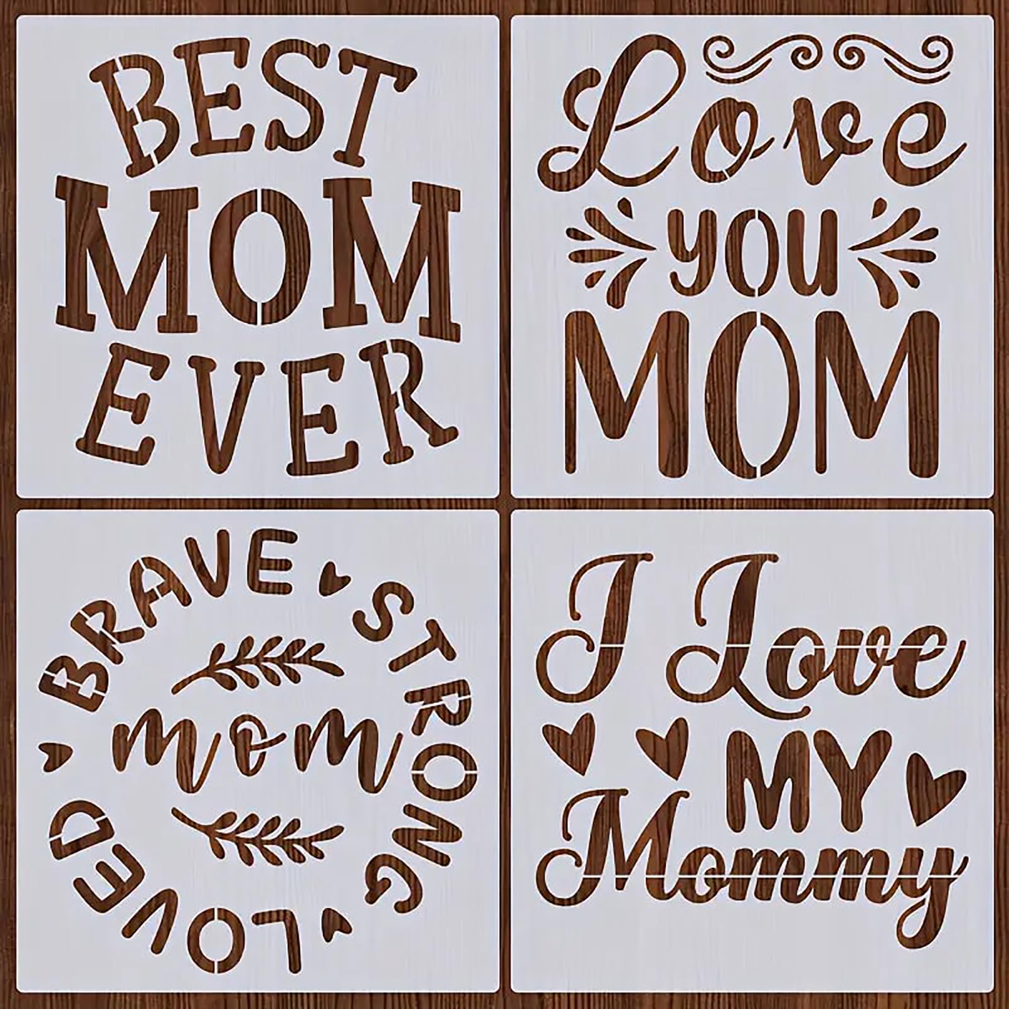i love you mom gifts large stencils for wall painting mothers day 2025 design in painting reusable plastic stencils for fabric mothers day stencils happy mother's day stencil