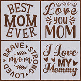 i love you mom gifts large stencils for wall painting mothers day 2025 design in painting reusable plastic stencils for fabric mothers day stencils happy mother's day stencil