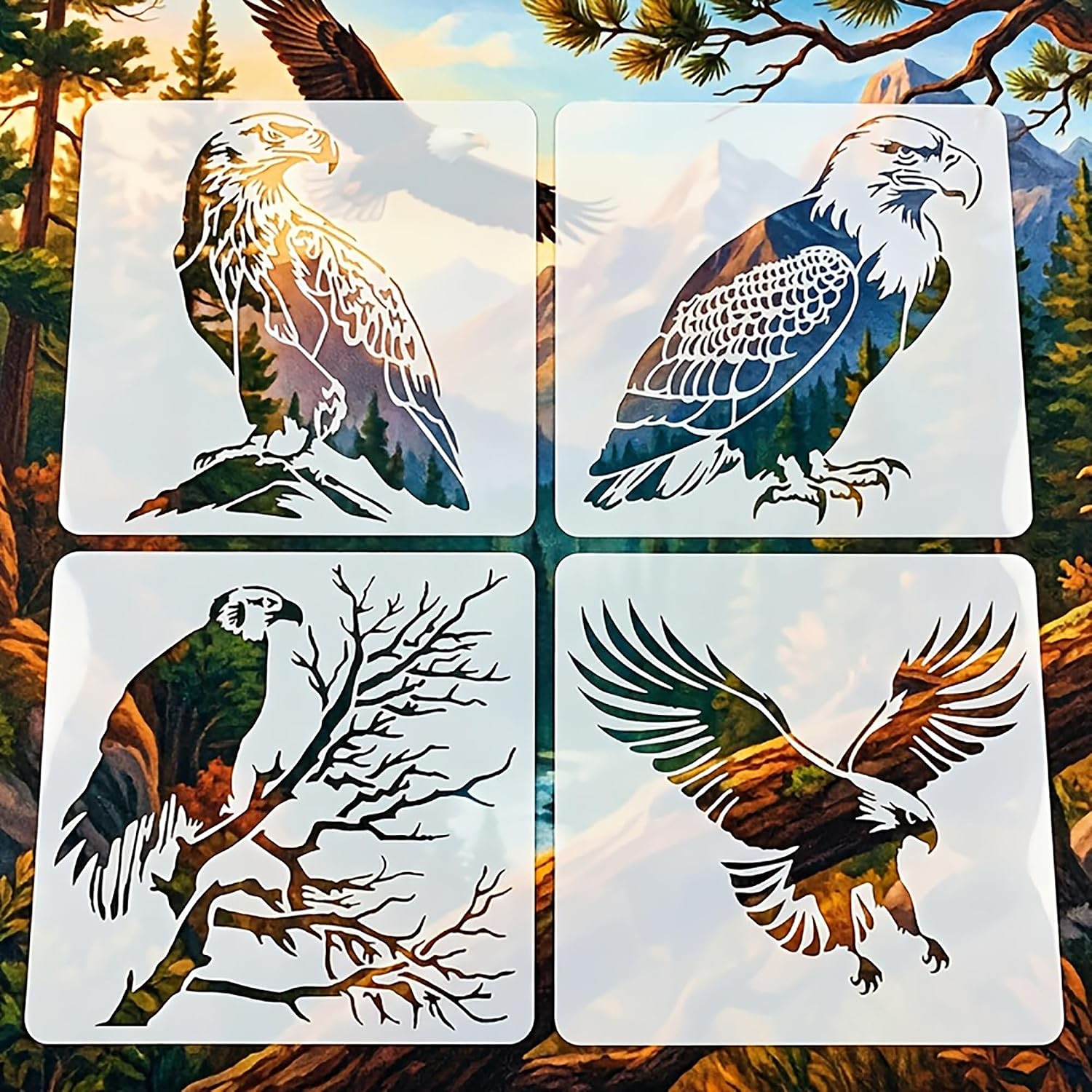 diy eagle stencil for art and craft projects
