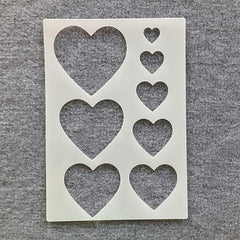 Pack of 6 Reusable Geometric Stencil Set, PET Painting Stencils with Star, Moon, Heart and Circle Patterns for DIY Art, Wall Decor, Wood and Scrapbooking, Cliths