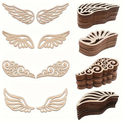 wooden angel wing hanging decor for home